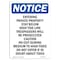Signmission OSHA Notice, 7" Height, Entering Private Property Stay Sign, 7" X 5", Portrait OS-NS-D-57-V-12092 - alternate 1